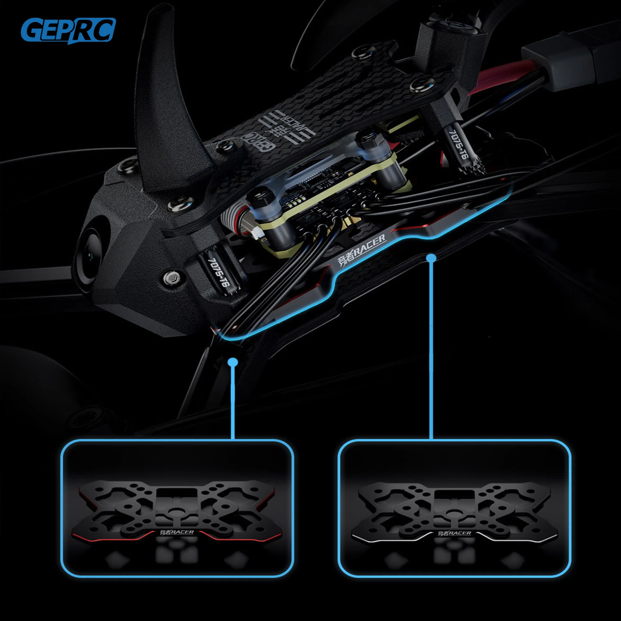 GEPRC Racer FPV Racing Drone TAKER F722 E55A Stack SPEEDX2 2207 TMOTOR F60PROV Drone Kit VTX Light Fast Freestyle RC Quadcopter 5