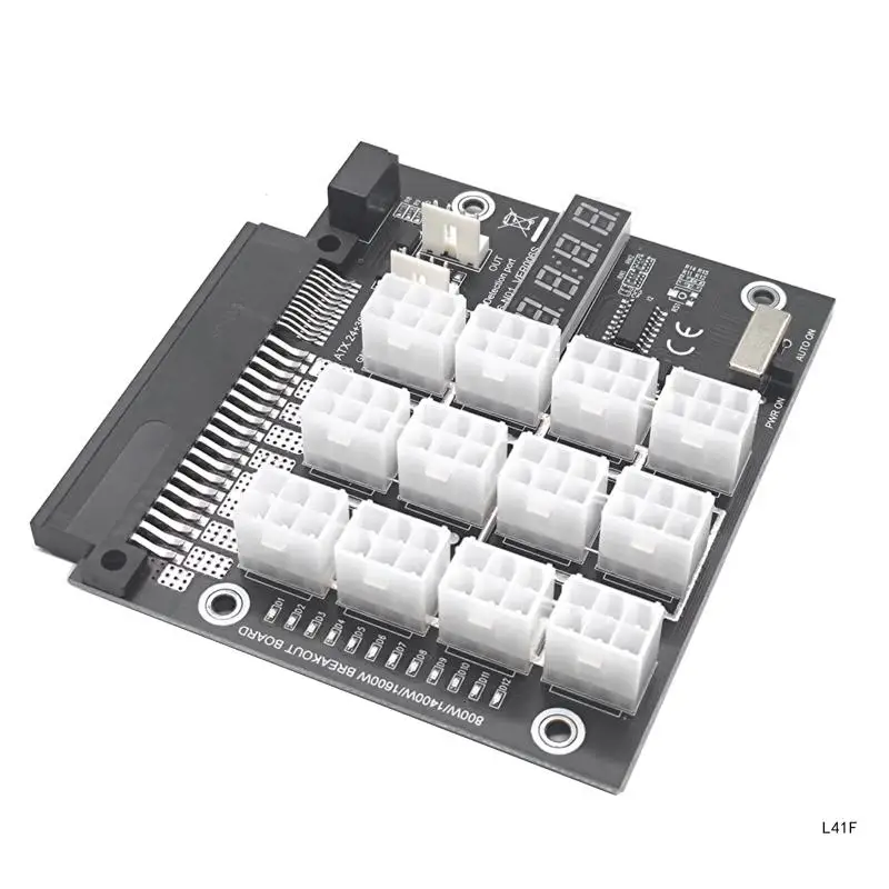 Power Supply Adapter Board 2200W to 12x 6P Power Board Support 36+24pin