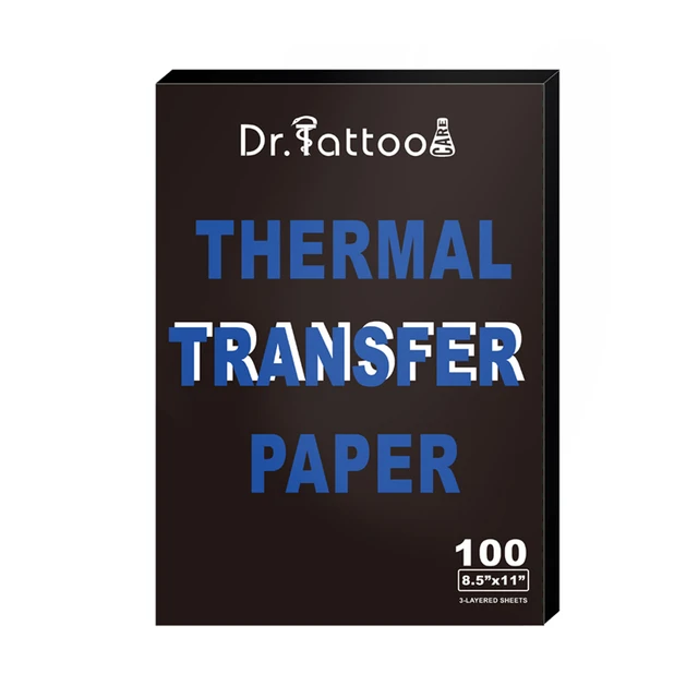 100 Sheets Tattoo Thermal Stencil Transfer Paper 8.5 X 11, A4 Size  Thermal Stencil Paper for Tattooing Tattoo supplies - AliExpress
