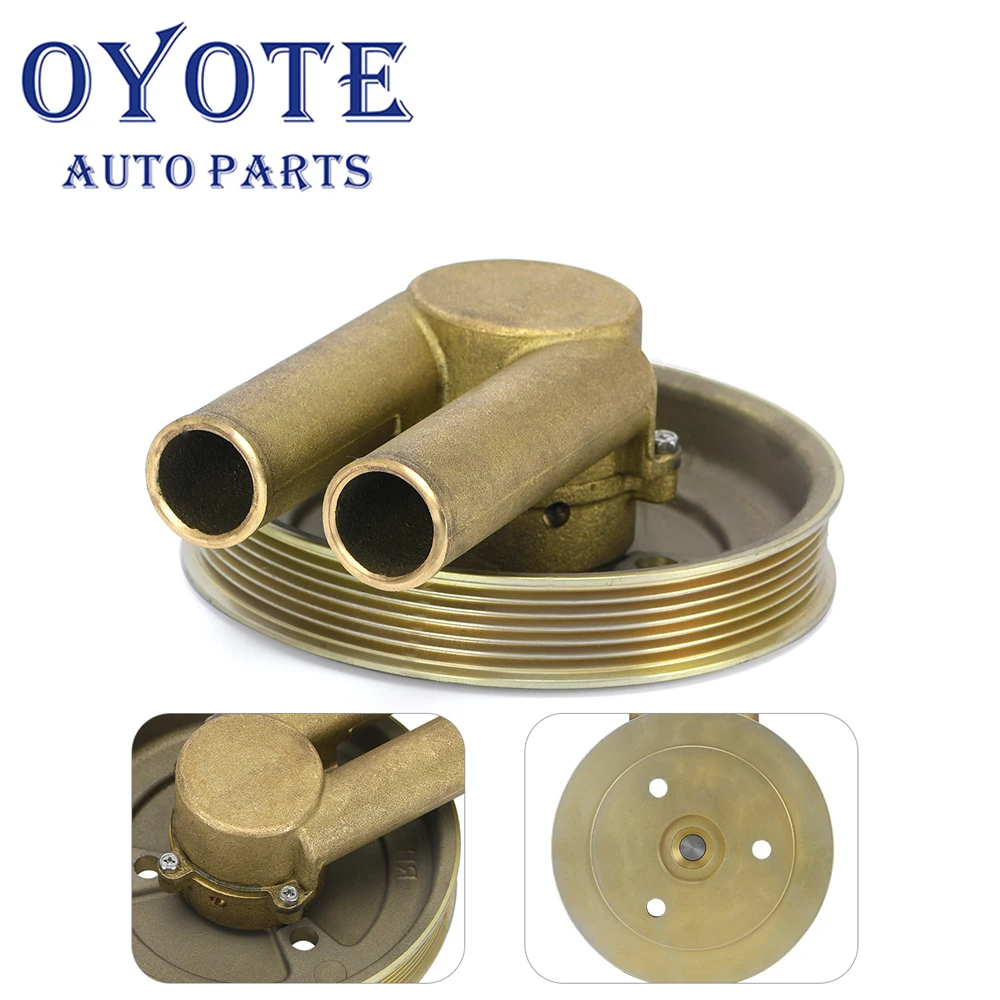 

OYOTE 21214599 3812693 3862482 3857202 Raw Sea Impeller Water Pump with Serpentine Pulley Replace for Volvo Penta 3.0 4.3 5.0