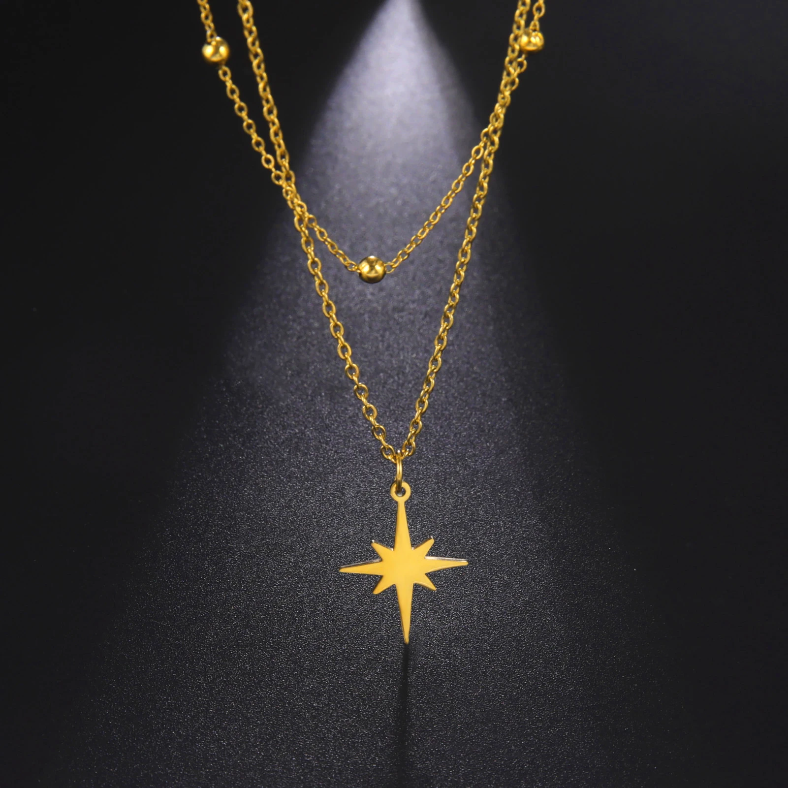 Stainless Steel Necklace Star | North Star Necklace