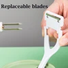 Multifunctional Kitchen Peeler Hand-cranked Manual Fruit Peeler Apple Pear Slicing Tool With Fruit Divider And Spare Blades 4
