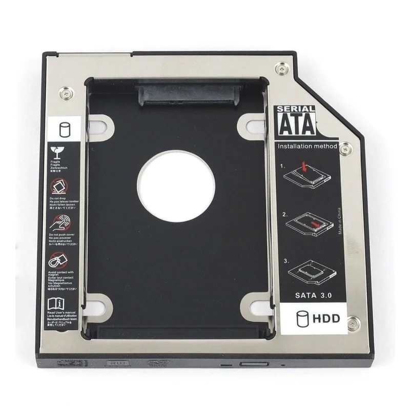Nuovo Sata 2Nd Hard Drive Adapter Hdd Caddy Per Hp Elitebook 8460P 8460W 8470P 8470W 8560P 8570P 8760P