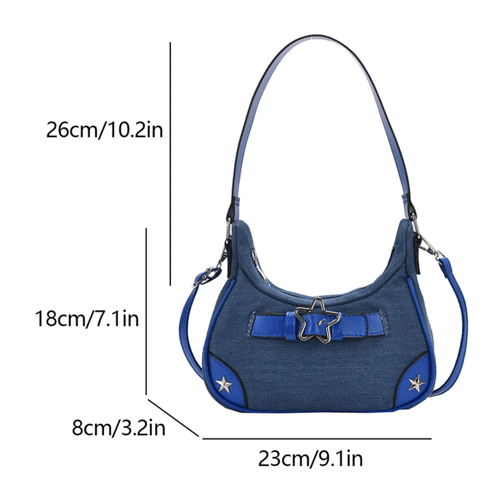Star Design Women Bag American Brands Denim Handbag High - Main Image