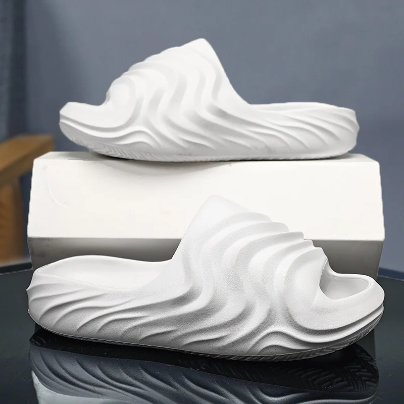 Halktofflor för män Halkfri tofflor för inomhus utomhus Mjukt skum med tjock sula_voghion.com