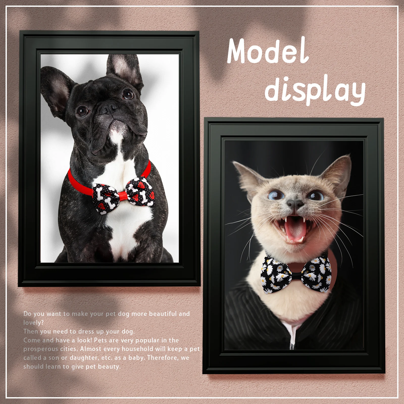 10/20PCS Handmade Dog Collars Adjustable Bows For Dogs Pet Dog Bowties Collars Grooming Accessories Pet Supplies 2