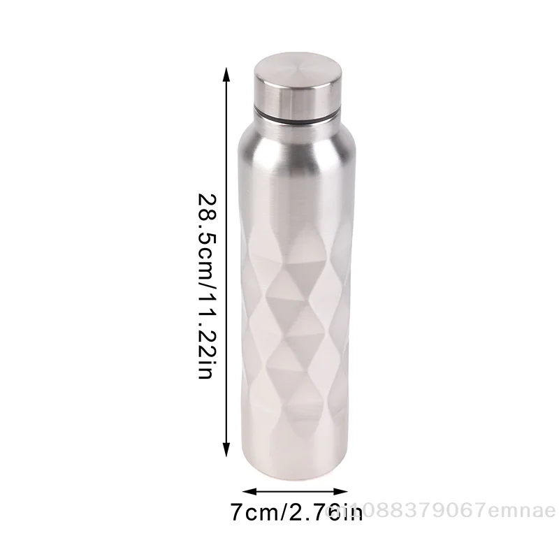 [ZYAS]1000ML 대용량 싱글월 스테인리스 스틸 물병, 누수 방지 스포츠 플라스크 (피트니스, 헬스장, 캠핑용)