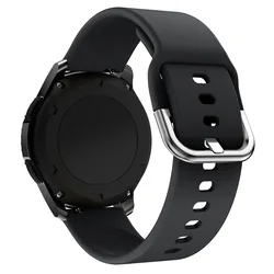 Silicone Watch Band - Soft and Durable Replacement Strap in Assorted Sizes for Forerunner 255 Music (Black S 01)