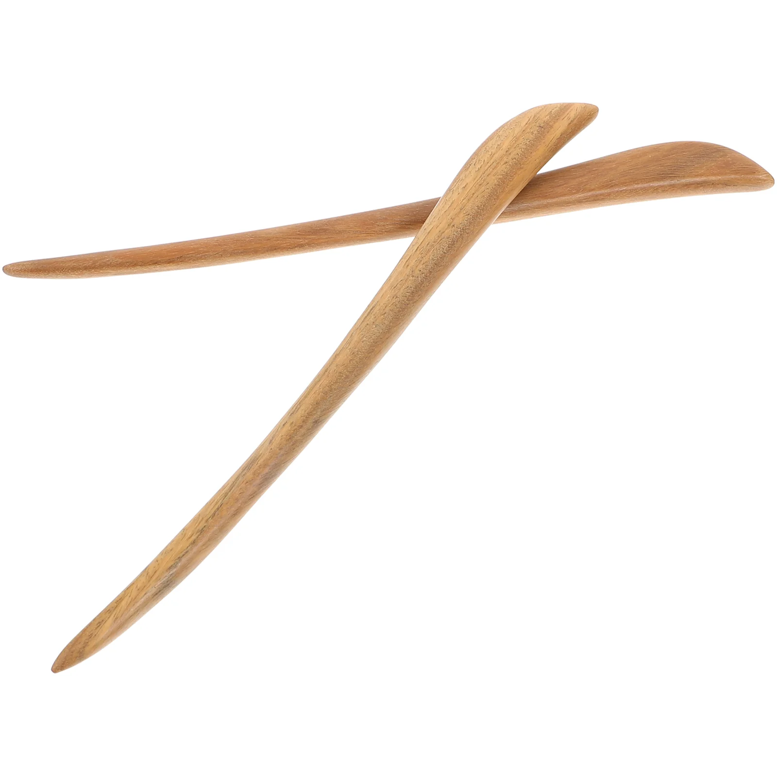 

2 Pcs Hair Barrettes Women Hairpin Chopsticks Green Sandalwood Retro Vintage Miss