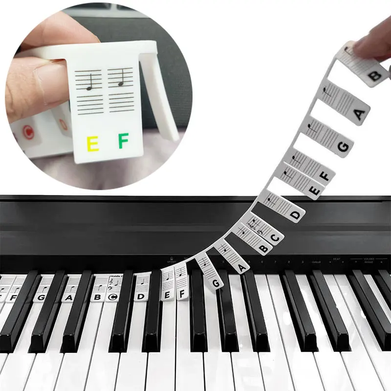 Autocollants de couleur pour clavier de piano pour enfants débutants  Accessoires d'instruments de musique, Style