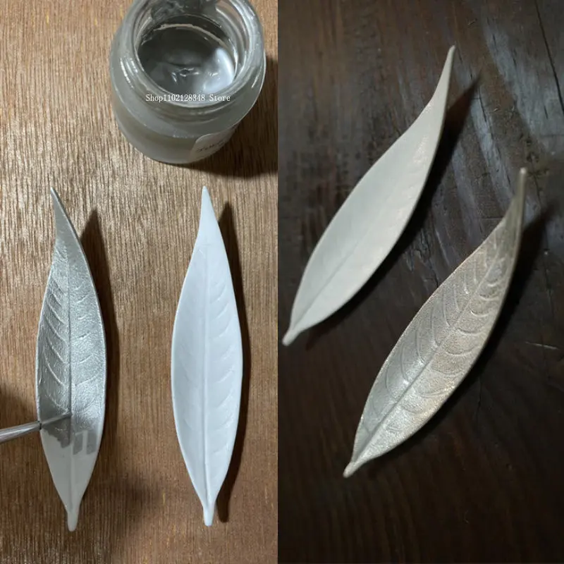 750&deg;-830&deg; Ceramic Glaze On Color Sterling Silver Powder Pigment Color Silver Plated Glaze Pottery Hand-painted Metal Powder