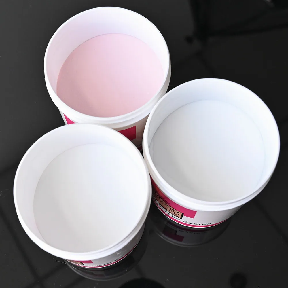 Acrylic Nail Powder 120ML 4.23 OZ Pink Clear & White Odor-Free Bubble-Free No Need Nail Lamp Long-Lasting