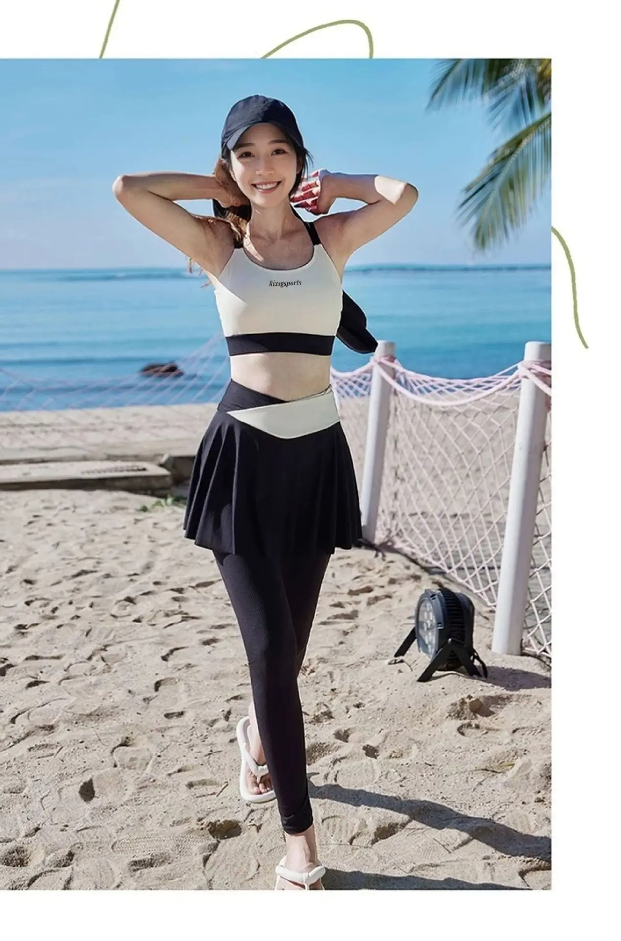 Damen-Badeanzug-Set mit langen Ärmeln und langen Hosen, 4-teilig, Bauchkontrolle, schlankmachend, sportlich, 2025, neuer Badeanzug zum Schwimmen, Surfen, Tauchen, Herbst – Detail 11