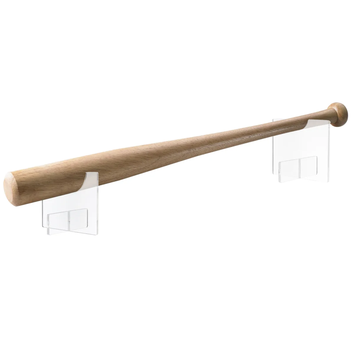 

2pcs Baseball Bat Wall Mount Horizontal Softball Bat Holder Display Shelf Rack for Collector ( Transparent )
