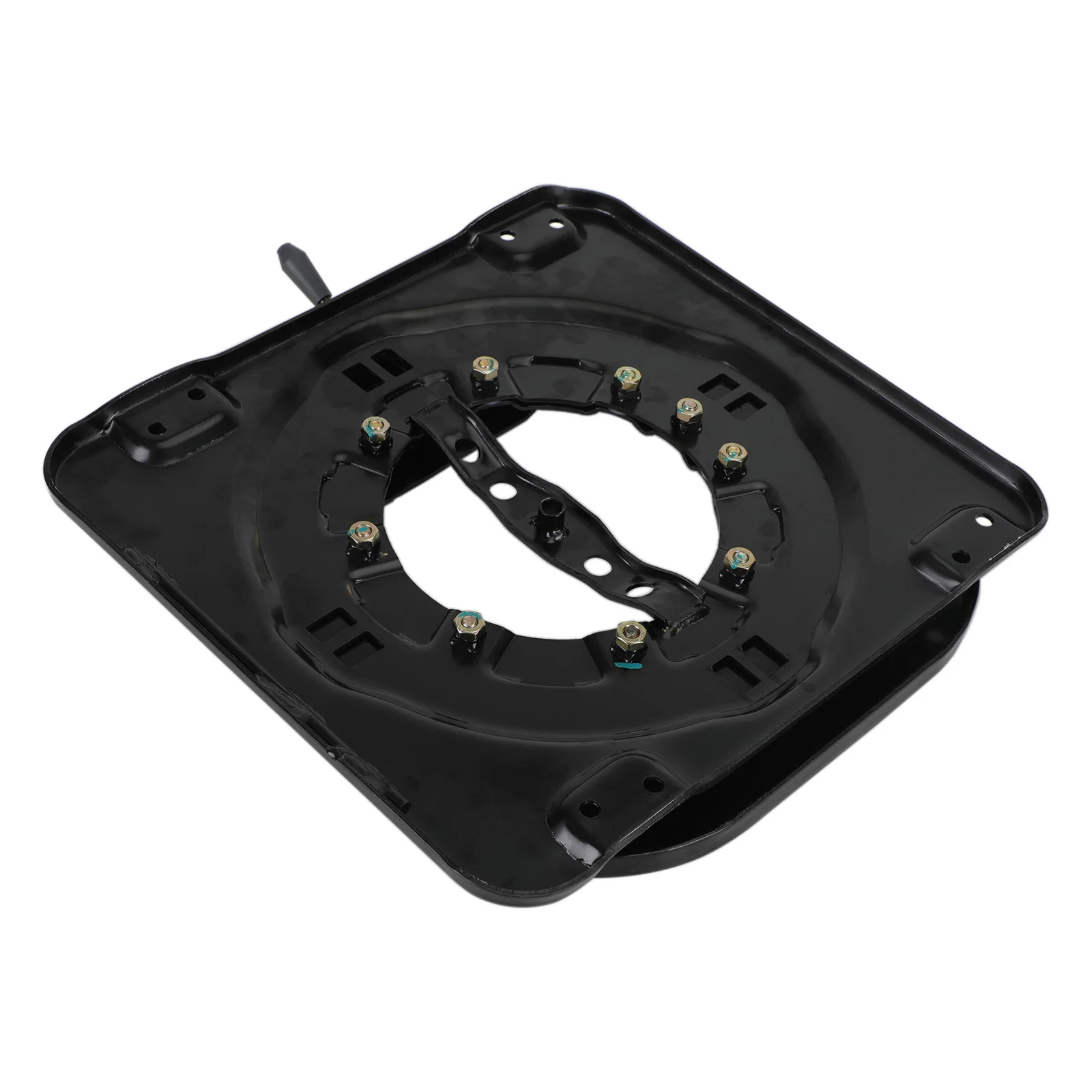 Swivel seat base angle and lock detail
