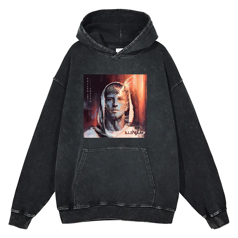 Rapper Logic Cover Graphic Hoodies Hip Hop Men Women Fashion Sweatshirt Autumn Winter Quality Cotton Oversized Black Streetwear