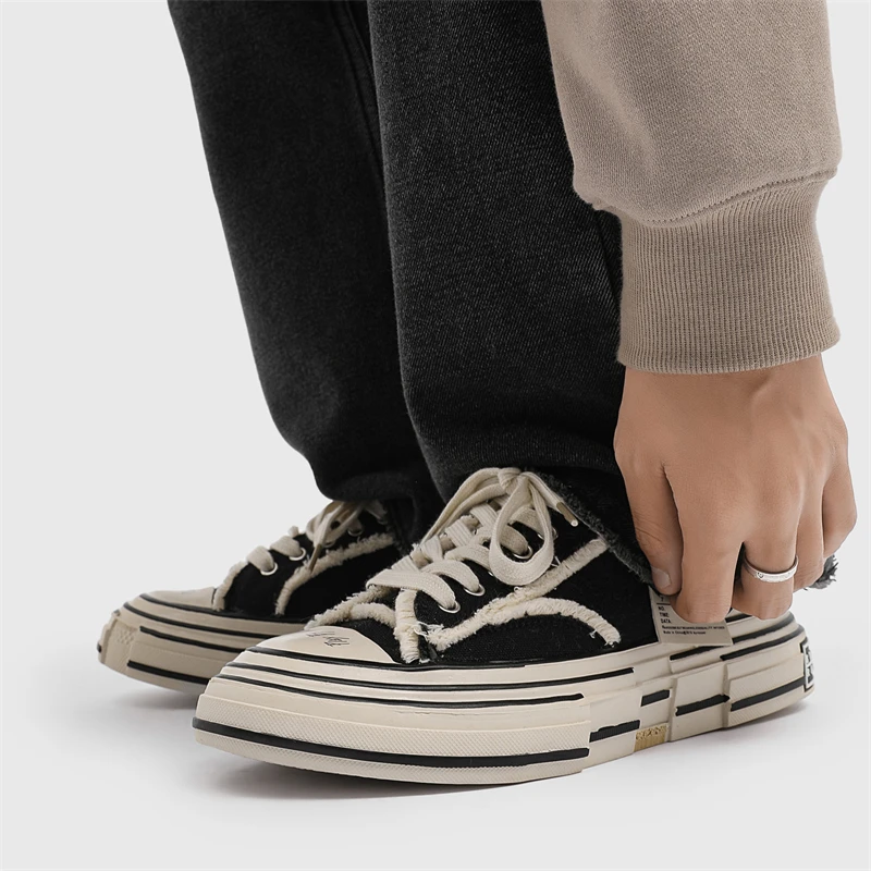 Men Vulcanized Shoe Thick Soles Increased Low Top Couple Shoe Canvas Shoe for Men Sneakers Tenis Masculino Zapatillas 4