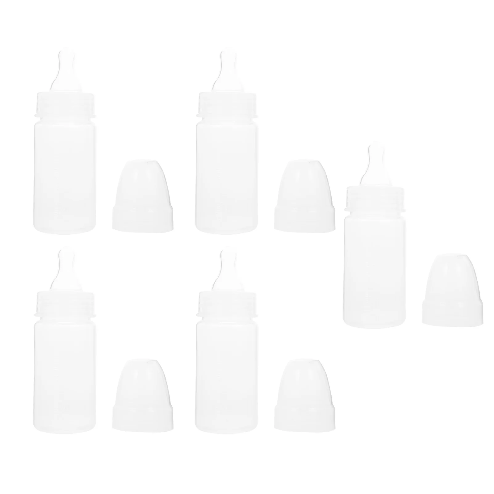 

5 Pcs Disposable Feeding Bottle Pacifiers Baby Milk Bottles Wide Mouth Portable Powder Polypropylene Pp Supple Teat
