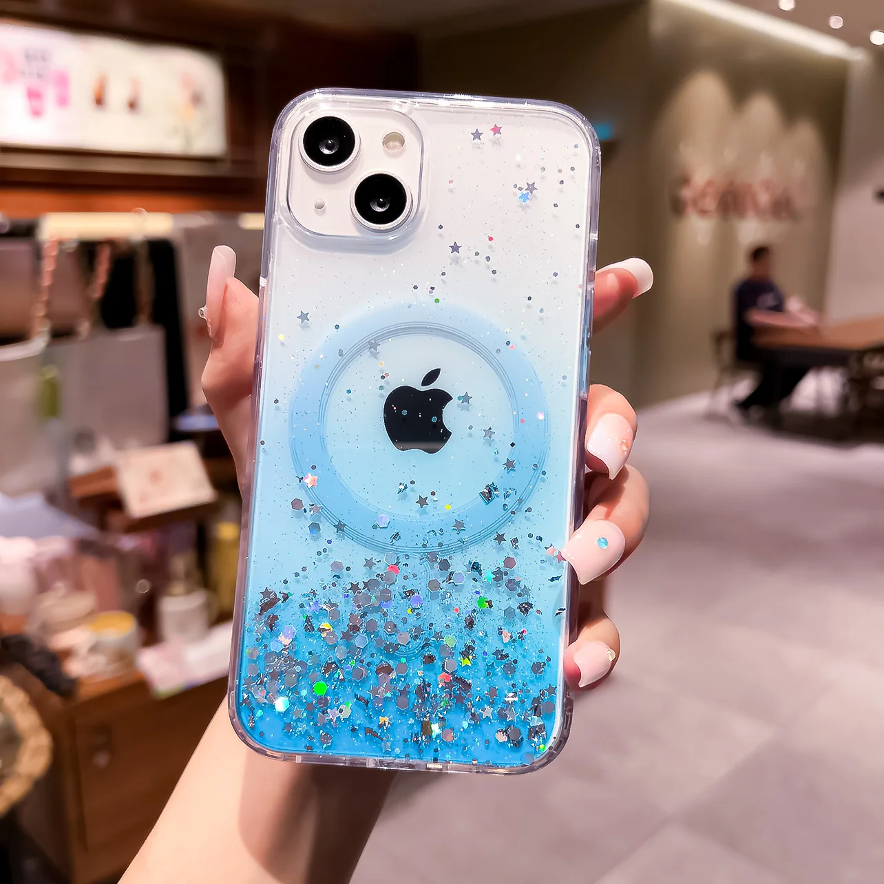 ตัวเลือกสินค้า เคสกลิตเตอร์ไล่สี Magsafe สำหรับ iPhone 17/16/15