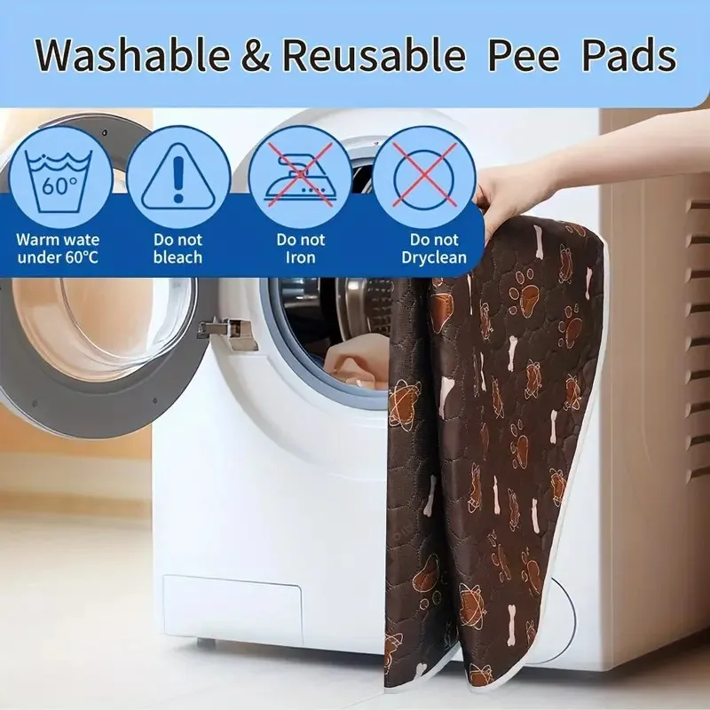 Circle Non-slip Mat for Pets Waterproof Dog Pee Pad Breathable Cat Mat Washable Pet Diaper Pad High Absorbent Pet