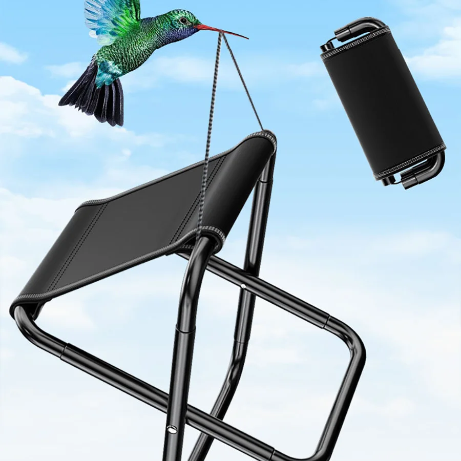 Folding Camping Chair Foldable Camping Chair Portable Camping Stool Outdoor Aluminium Alloy Portable Folding Picnic Camping Stool MIni Storage Fishing Chair Ultralight Furniture