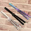Foldable Comb Stainless Steel Practice Training Butterfly Knife Comb Beard Moustache Brushe Salon Hairdressing Styling black new 3