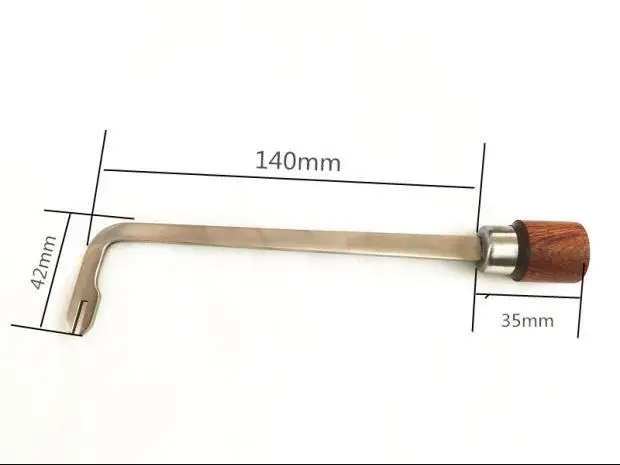 

Piano tuning tool Redwood handle stainless steel spoon nail wrench