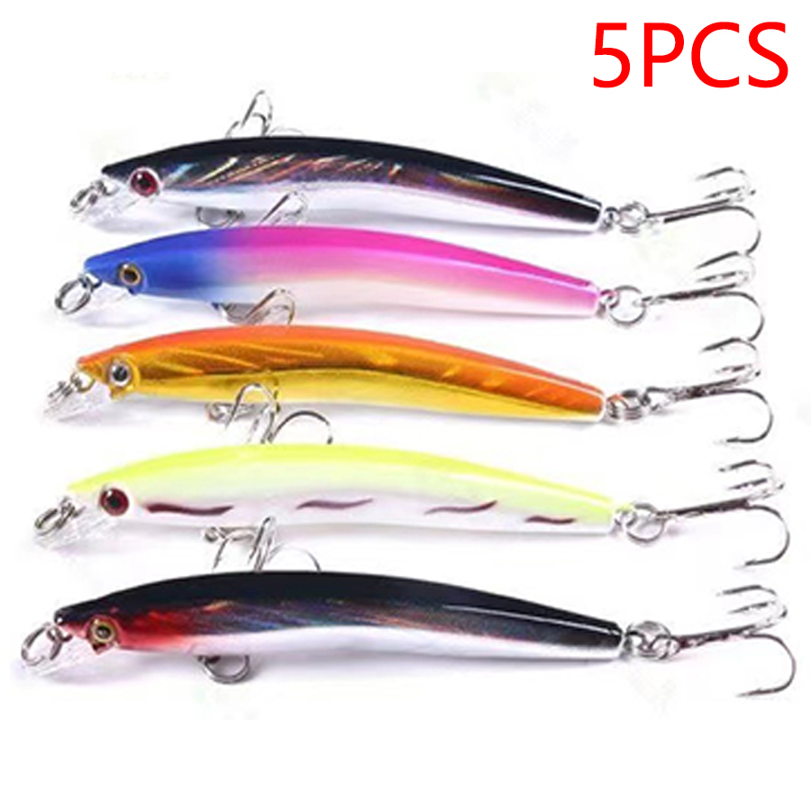 5PCS Jerkbait Minnow Swimbait Crankbaits Fishing Lures Topwater Floating Artificial Bait Wobblers For Fish Pike Carp Catfish