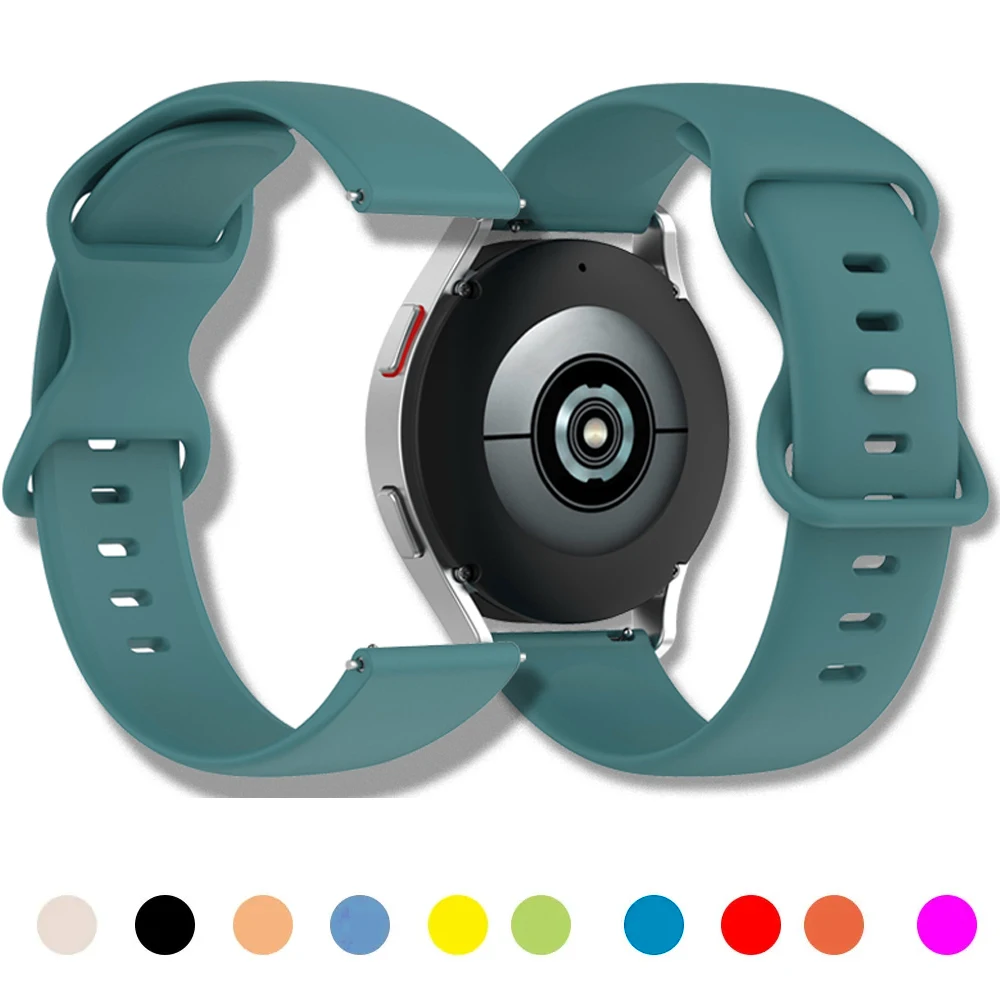 

Strap For Samsung Galaxy Watch 6 5 4 44mm 40mm/4 classic 46mm 42mm wristband 20mm Silicone Bracelet Galaxy Watch 5 pro 45mm band