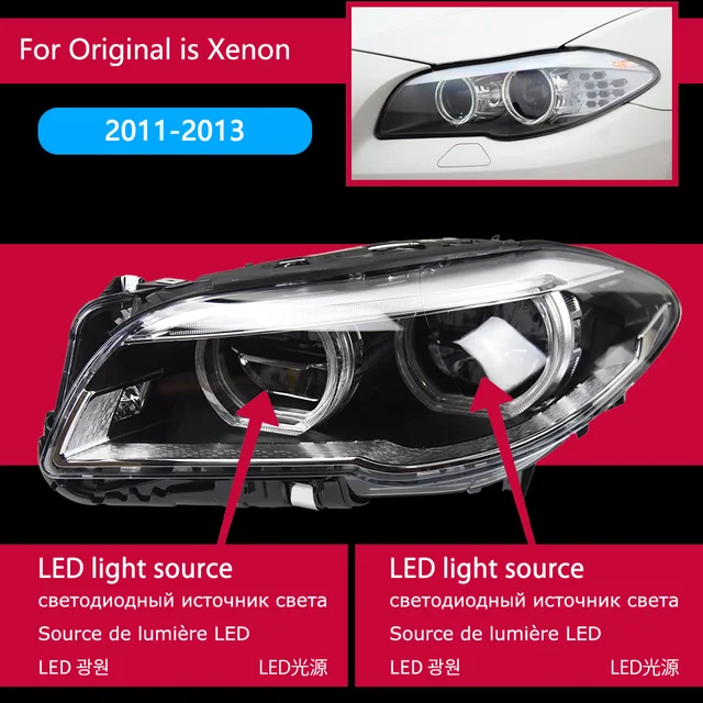 Headlight For F10 F18 528i 530i 535i LED Headlights 20102016 Head Lamp