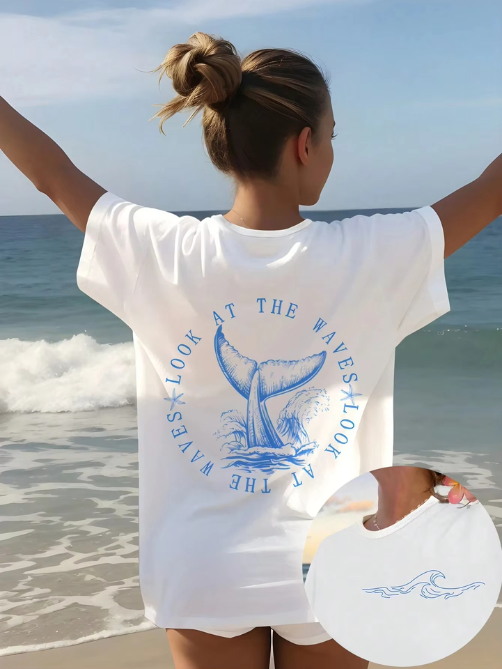 Men's and women's short-sleeved T-shirts, cotton, luxurious, high quality, rugby print, brand, summer