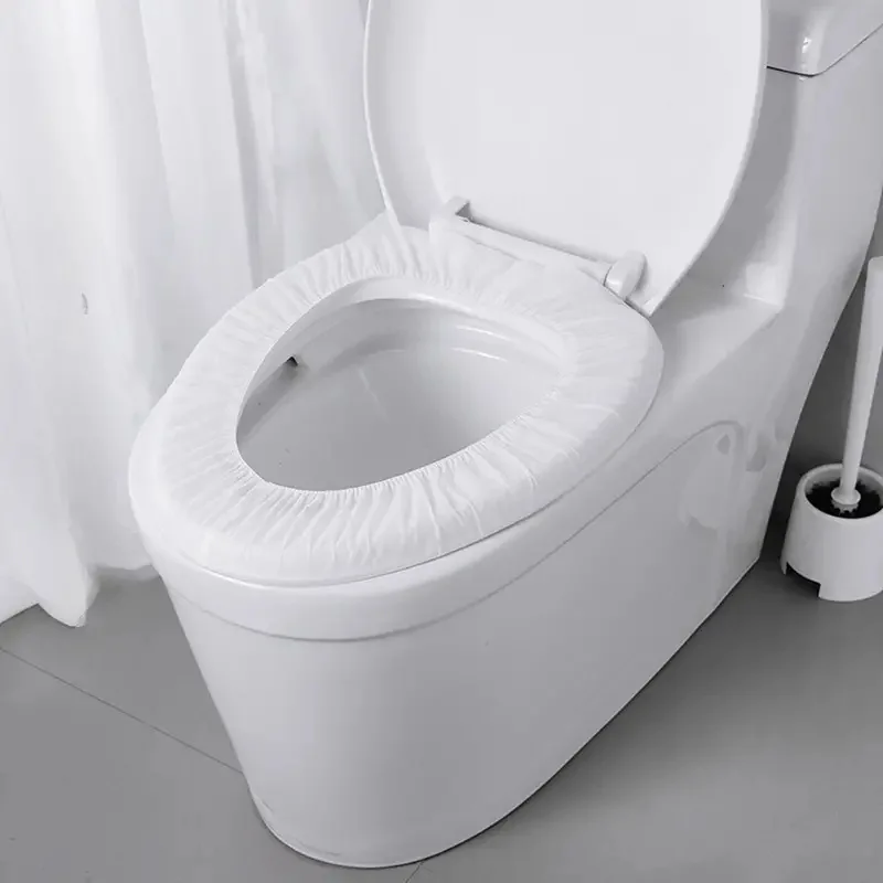 1pc Travel Portable Disposable Non-woven Toilet Mat, Safety And Hygiene Toilet Cushion Cover, Potty Cover, Portable Mater