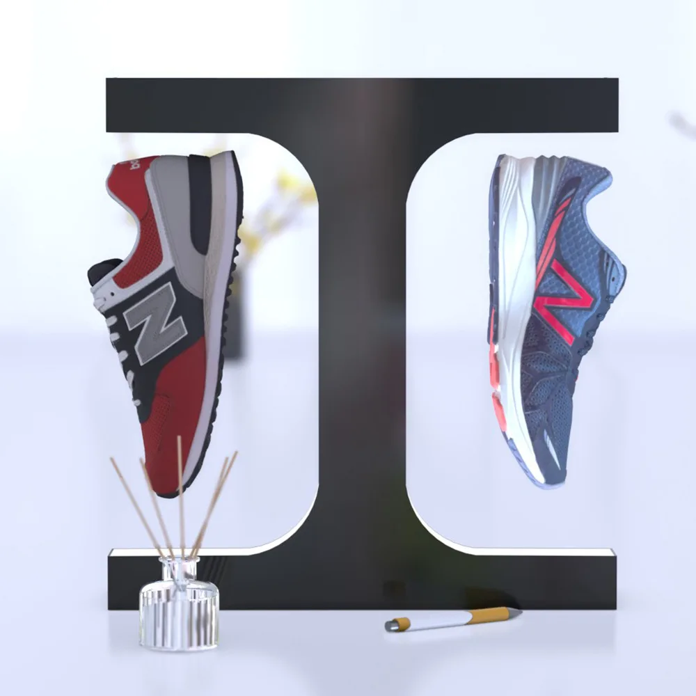 

Acrylic Magnetic Levitating Doublesided Display 360 Degree Floating Home Collect Shoe Display The Shoe Store Displays Decoration