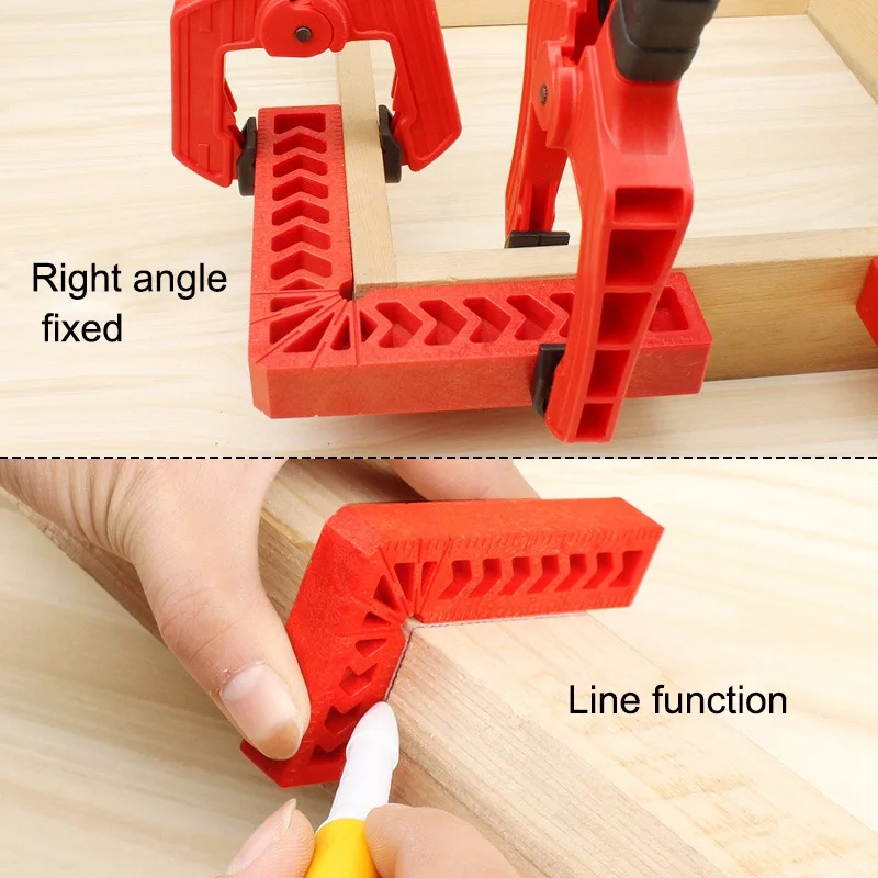 90 Degree Positioning Squares Plastic Clamping Square Corner Positioning Ruler Right Angle Clamp Woodworking Carpenter Tool