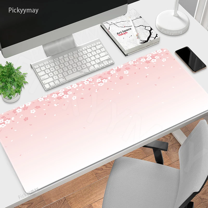 Large Sakura Gaming Mouse Pad Cherry Blossom Office Desk Mat_voghion.com
