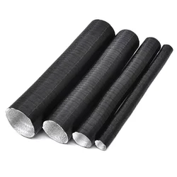 Adjustable Length Air Diesel Parking Heater Duct Hose - 25mm to 75mm Diameter, Extendable up to 500cm (42mm Length 150cm)