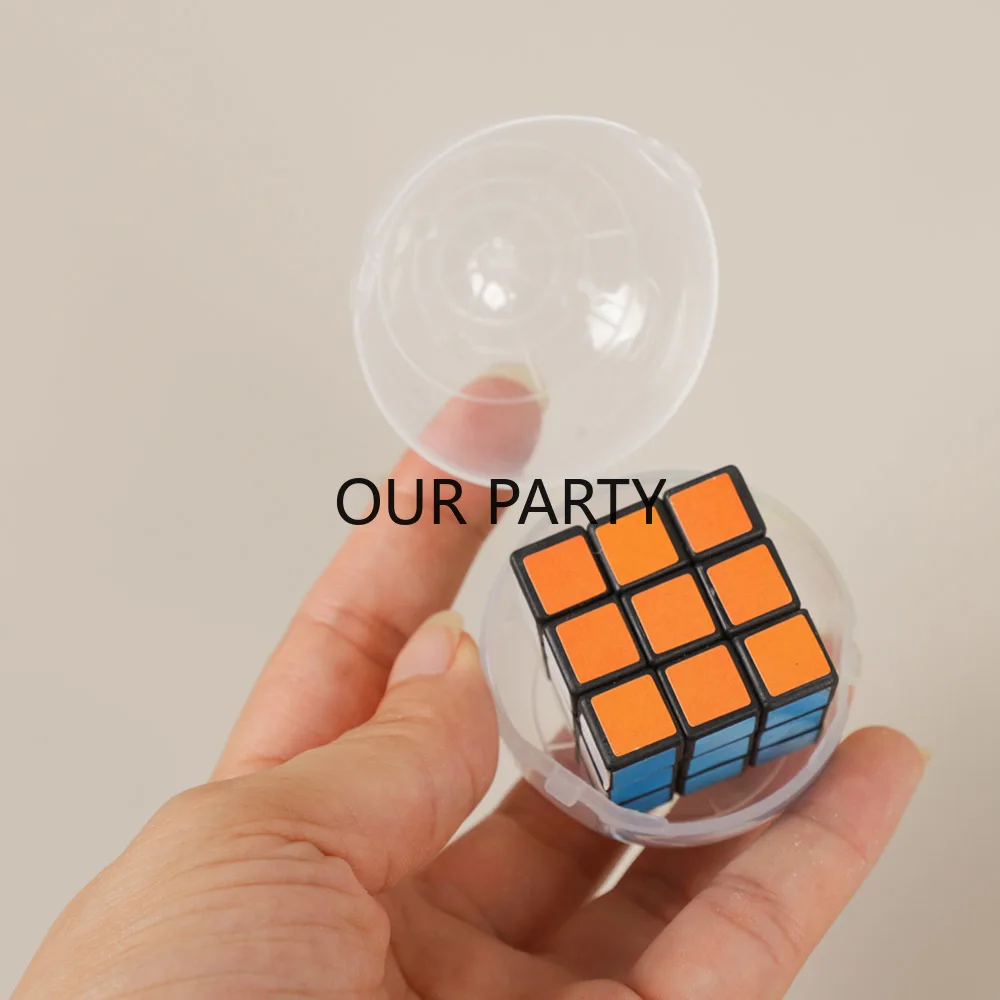 Puzzle Cube Capsule Egg Ball Toys 12Pcs Cute Surprise For Kids Birthday Party Favors Pinata Fillers School Reward Halloween Gift