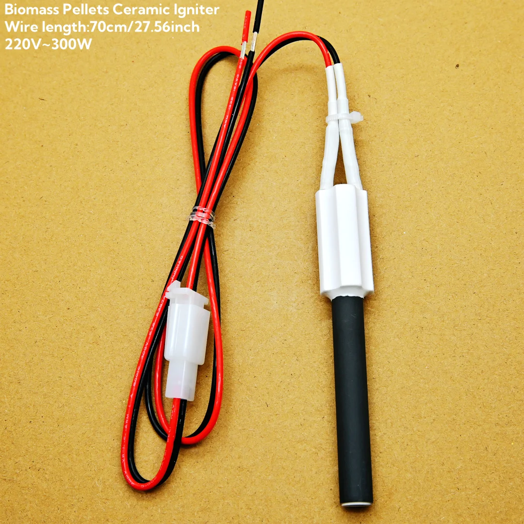 Ceramic igniter 220V300W ignites particles within 30 seconds heats barbecue stove resistant to dry burning long service life gas cooker igniter