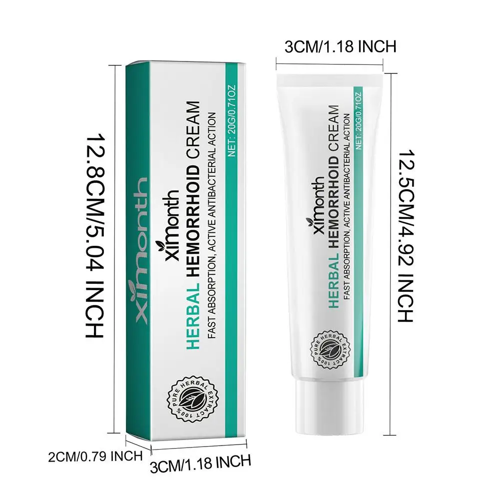 Hemorrhoids Ointment for Pain Swelling Bleeding Relief Herbal Cream for Internal & External Piles Therapy