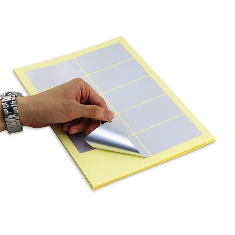

10Sheet/Lot A4 Matte Silver Sticker Printing Paper PET UV Coating Label Waterproof Scratch-resistant for Inkjet Laser Printer