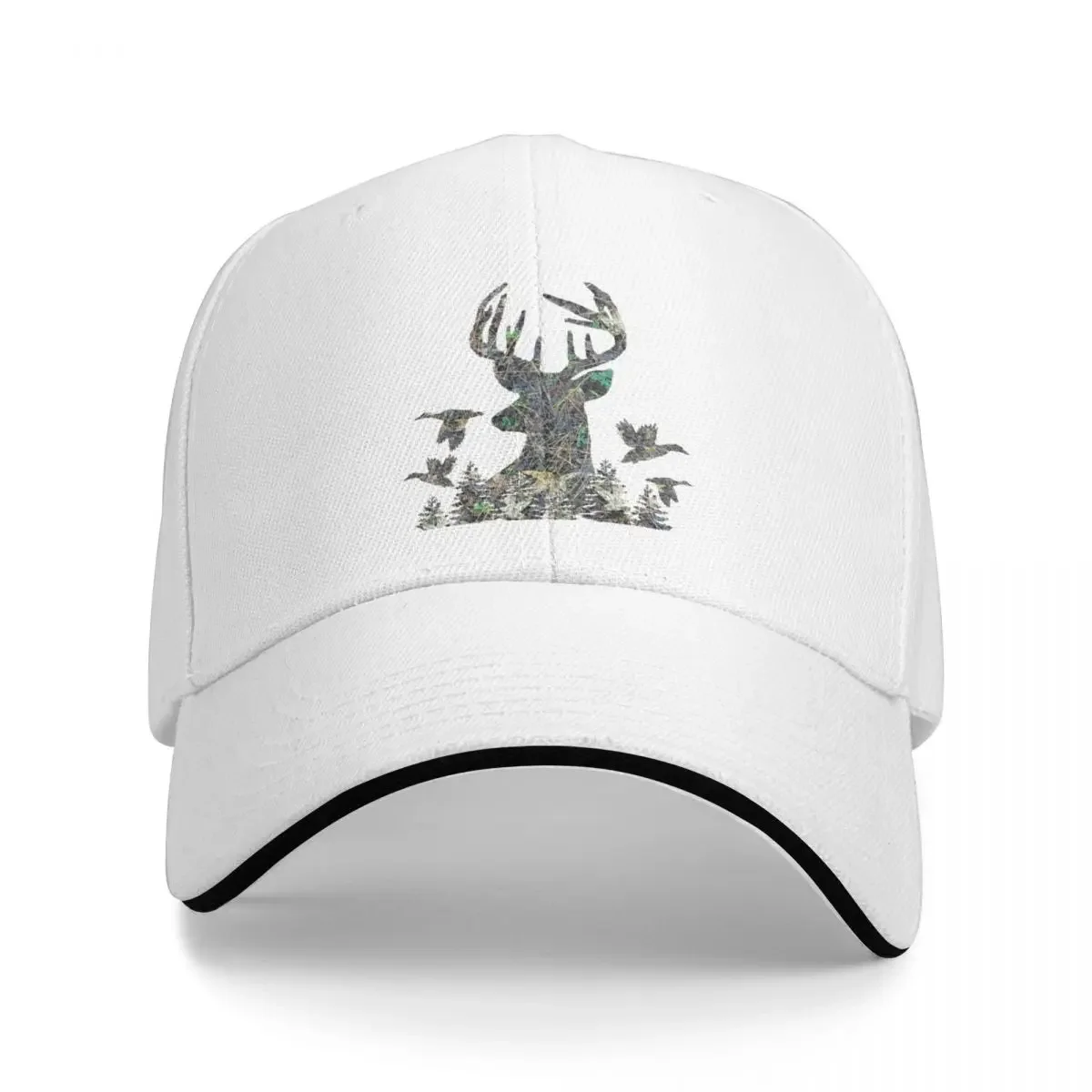 

2023 New Camouflage Whitetail Buck Deer, Camo Flying Ducks, Deer Hunting Camo Design Cap Baseball Cap Hood Man hat Women's