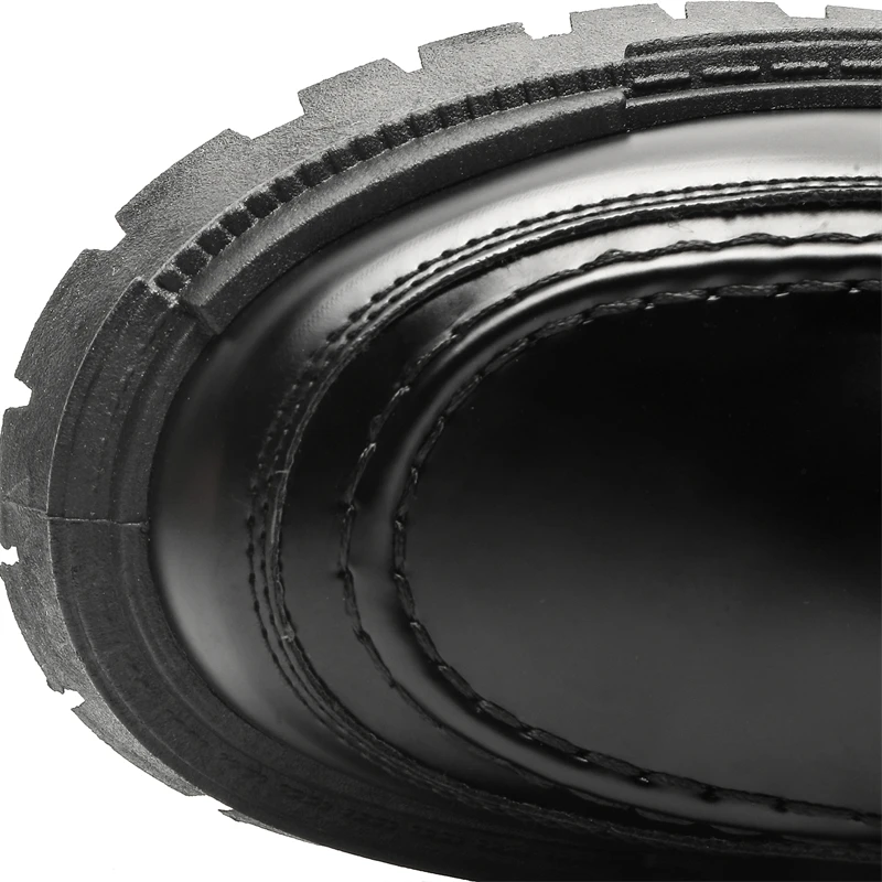 سميكة وحيد رسمي أسود الرجال أحذية من الجلد العلامة التجارية الفاخرة مصمم منصة حذاء كاجوال فستان الزفاف أوكسفورد أحذية الرجال أحذية عمل