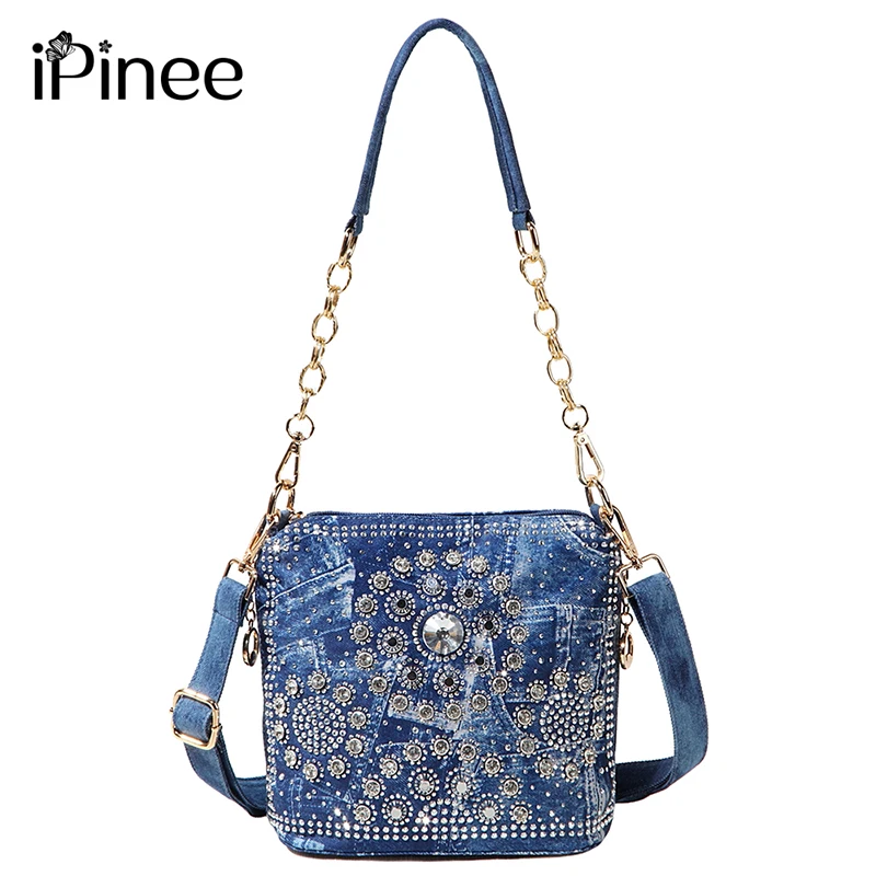 

iPinee Y2K Women's Shoulder Bags Designer Bling Rhinestone Wedding Party Purses and Handbags Small Crossbody Evening Clutches