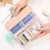 Women Long Wallet Pu Leather Card Holder Large Capacity Hasp Zipper Coin Purse Multi Card Organizer Cell Phone Wristlet Handbag 3