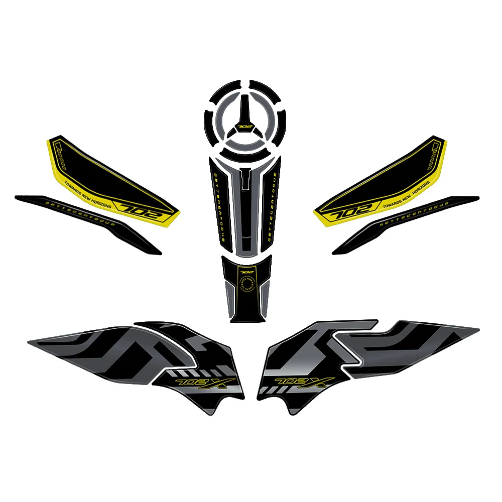 Resin Bike Adesivi 3D Resinati Per Benelli TRK 702X Forest Green 2023-2025 - Protezione Serbatoio