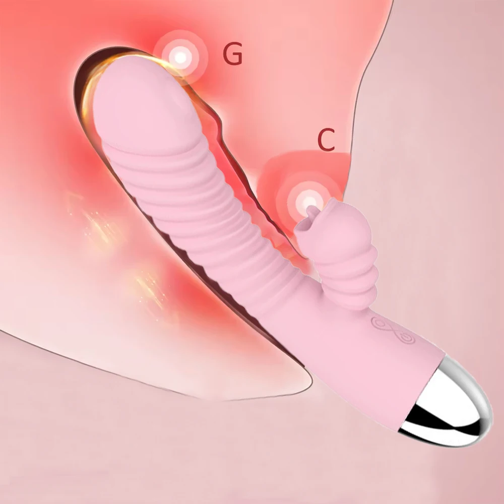 2 In 1 Dildo Wand Vibrator for Women Licking Tongue Clitoris Stimulator G Spot Powerful Vibro Female Clit Sucker Adult Sex Toys