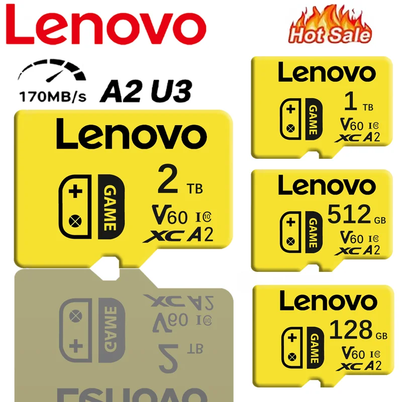 Lenovo Micro TF/SD Card Class 10 SD Card 2TB 1TB 256GB Memory 128GB 512GB TF Free For Shipping Cameras /tablet/Drone sd memory card
