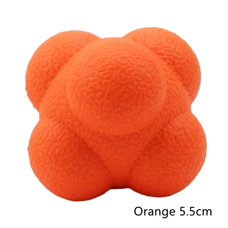 כדור תגובה משושה סיליקון לתיאום גמישות, רפלקס ואימון כושר מתאים לילדים ומבוגרים