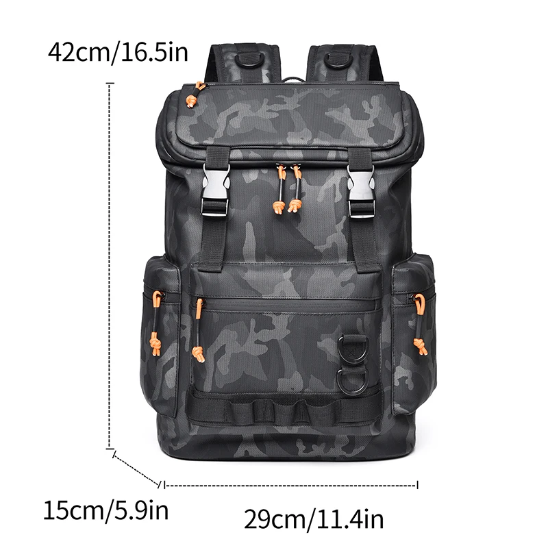 Multi functional travel backpack, large capacity, durable camouflage fabric, practical storage multifunctional bag, backpack acc
