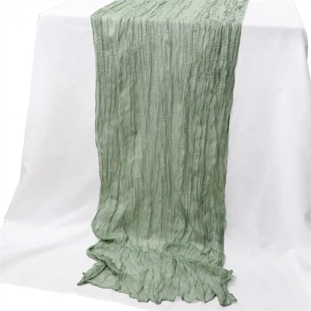 

Wedding Table Runner Hand-dyed Rustic Table Runner for Wedding Party Decoration Soft Washable Non-fading Tablecloth Elegant Home